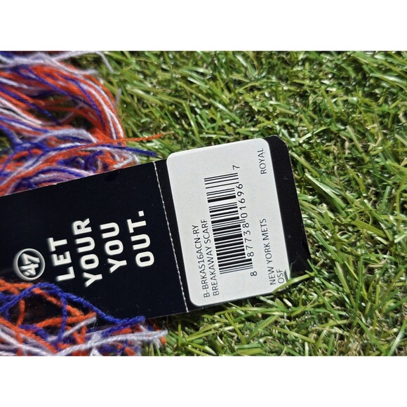 47 BrandNY Mets Scarf MLB Scarf Winter Adult OSFA NWT Breakaway Double Sided - Picture 10 of 12